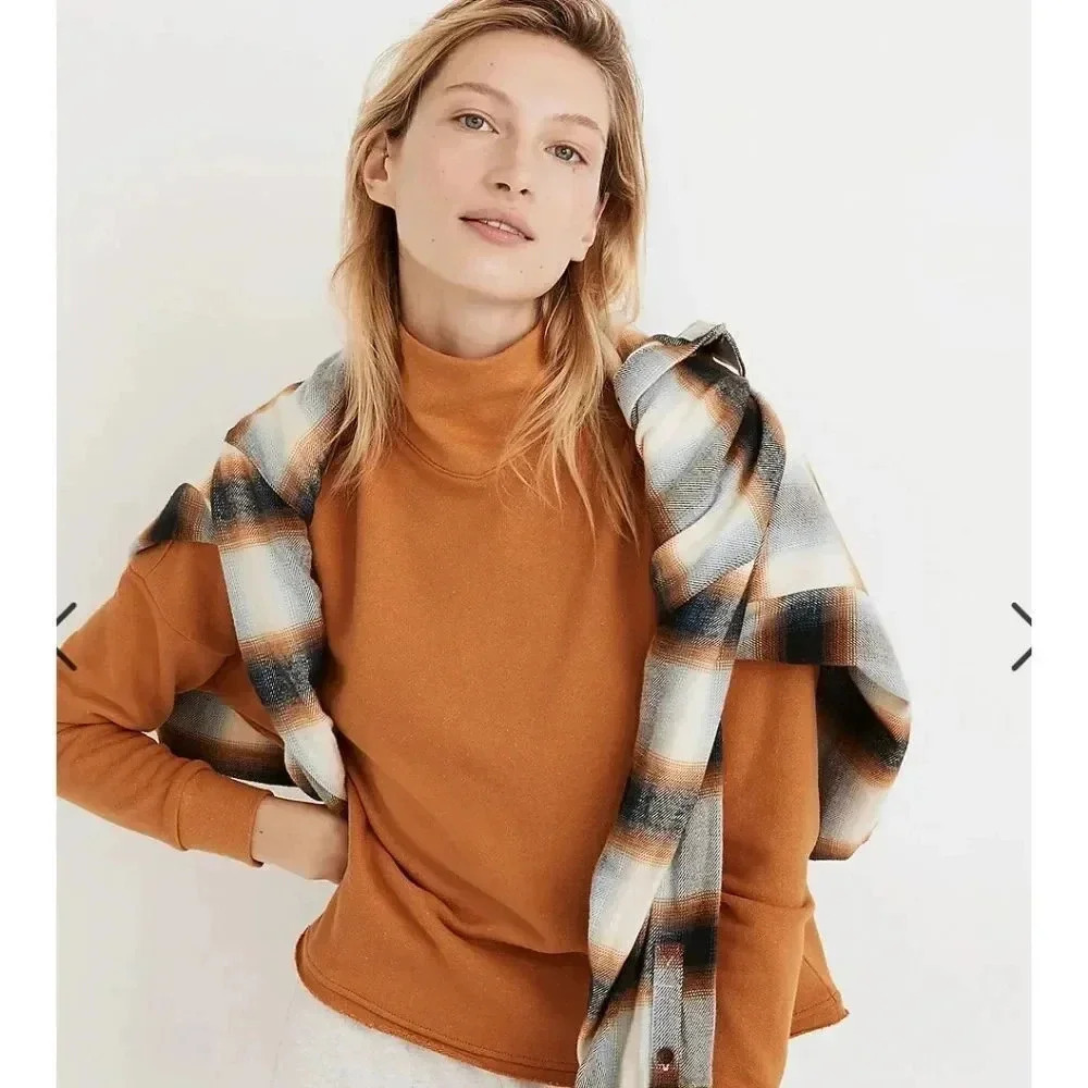 Madewell Hemp-Cotton Mockneck Sweatshirt